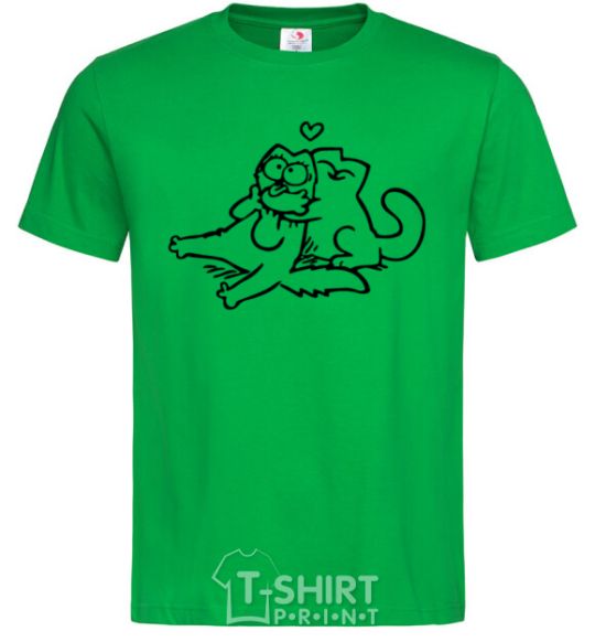 Men's T-Shirt Love cat kelly-green фото