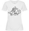 Women's T-shirt Love cat White фото