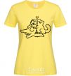 Women's T-shirt Love cat cornsilk фото