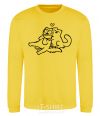 Sweatshirt Love cat yellow фото