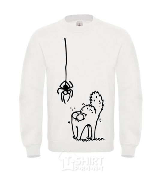 Sweatshirt Spider and cat White фото