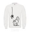 Sweatshirt Spider and cat White фото