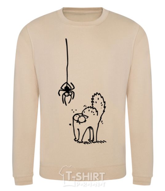 Sweatshirt Spider and cat sand фото