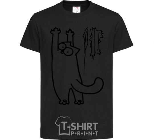 Kids T-shirt Simon's cat oops black фото