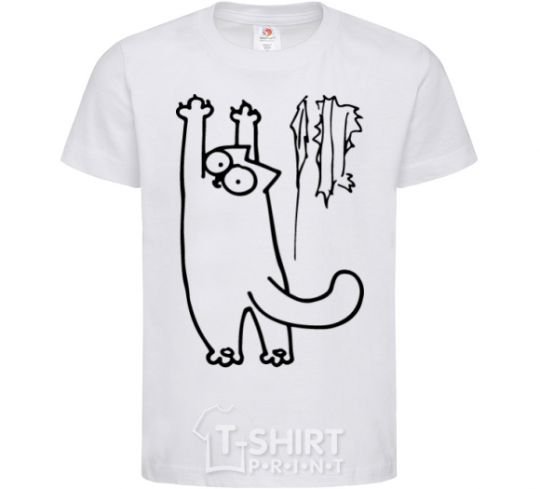 Kids T-shirt Simon's cat oops White фото