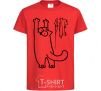 Kids T-shirt Simon's cat oops red фото