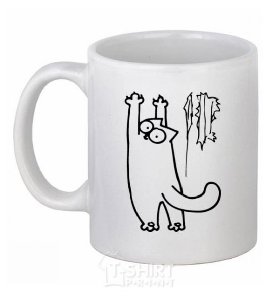 Ceramic mug Simon's cat oops White фото