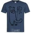 Men's T-Shirt Simon's cat oops navy-blue фото