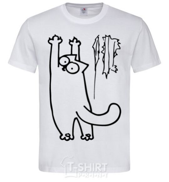 Men's T-Shirt Simon's cat oops White фото