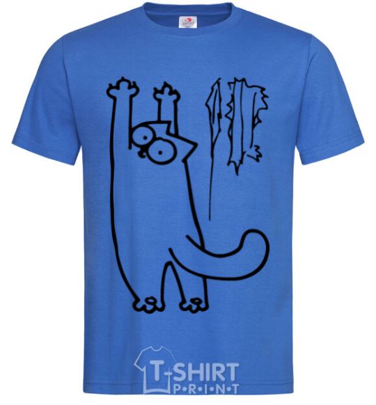 Мужская футболка Simon's cat oops Ярко-синий фото