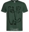 Мужская футболка Simon's cat oops Темно-зеленый фото