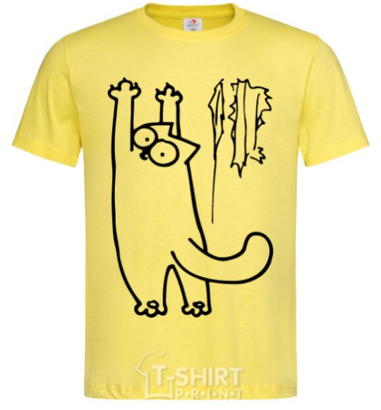 Men's T-Shirt Simon's cat oops cornsilk фото