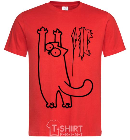 Men's T-Shirt Simon's cat oops red фото