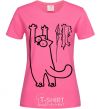 Женская футболка Simon's cat oops Ярко-розовый фото