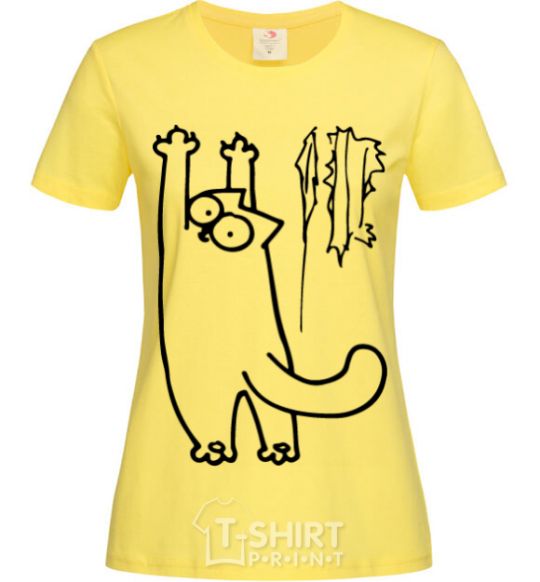 Женская футболка Simon's cat oops Лимонный фото