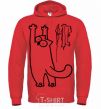 Men`s hoodie Simon's cat oops bright-red фото