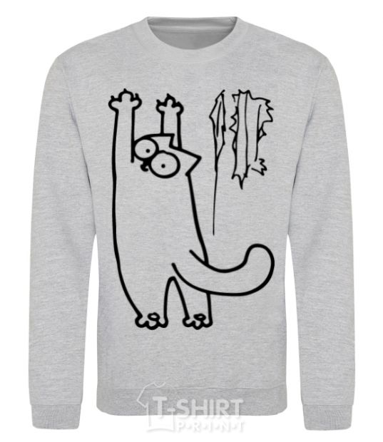 Sweatshirt Simon's cat oops sport-grey фото