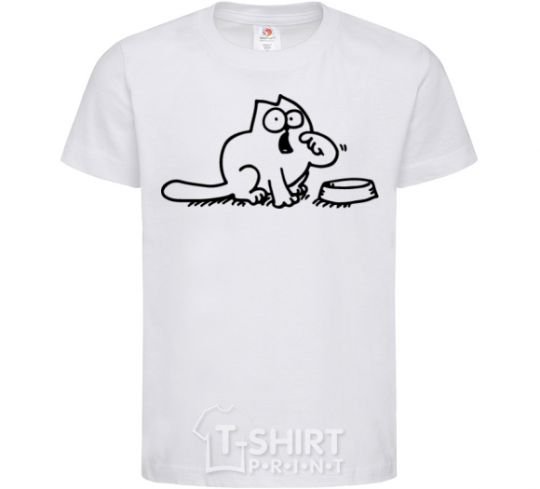 Kids T-shirt Simon's cat hangry White фото