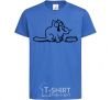 Kids T-shirt Simon's cat hangry royal-blue фото