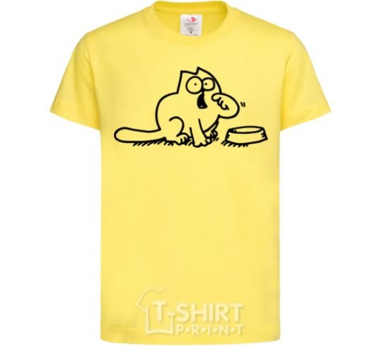 Kids T-shirt Simon's cat hangry cornsilk фото