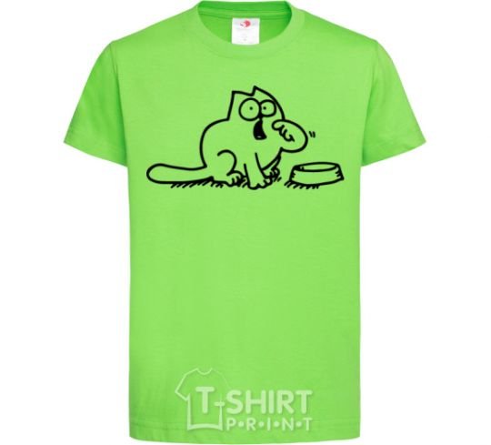 Kids T-shirt Simon's cat hangry orchid-green фото