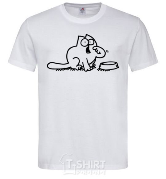 Men's T-Shirt Simon's cat hangry White фото