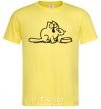Men's T-Shirt Simon's cat hangry cornsilk фото