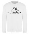 Sweatshirt Simon's cat hangry White фото