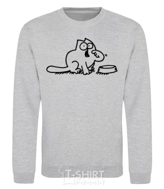 Sweatshirt Simon's cat hangry sport-grey фото