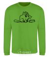 Sweatshirt Simon's cat hangry orchid-green фото