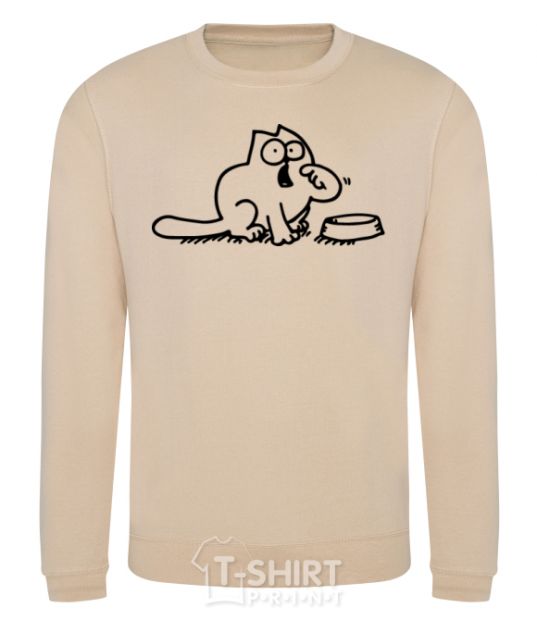 Sweatshirt Simon's cat hangry sand фото