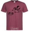 Men's T-Shirt Hungry burgundy фото