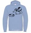 Men`s hoodie Hungry sky-blue фото