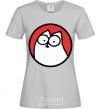 Women's T-shirt Cat portret grey фото