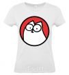 Women's T-shirt Cat portret White фото