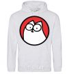 Men`s hoodie Cat portret sport-grey фото