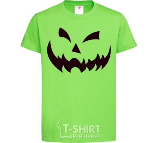 Kids T-shirt halloween smile orchid-green фото