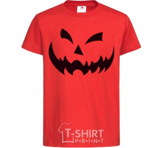 Детская футболка halloween smile Красный фото