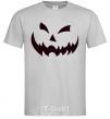 Men's T-Shirt halloween smile grey фото