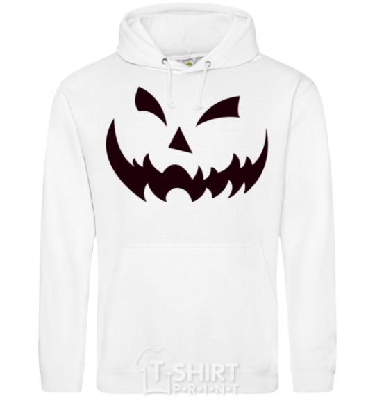 Men`s hoodie halloween smile White фото