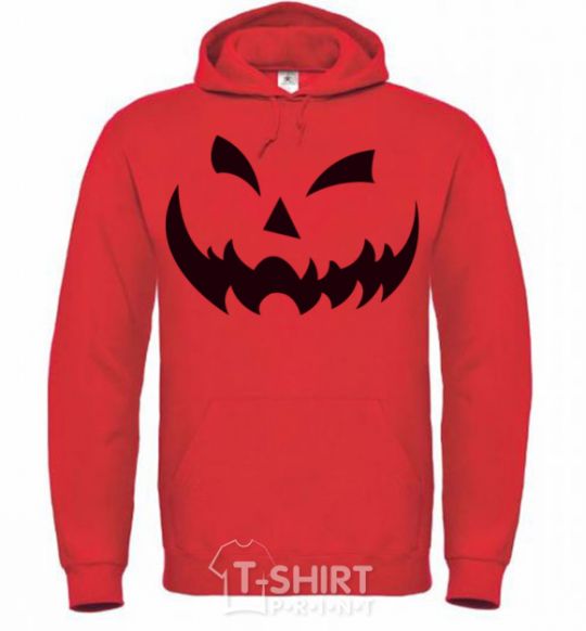 Men`s hoodie halloween smile bright-red фото