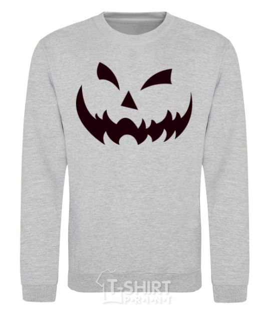 Sweatshirt halloween smile sport-grey фото