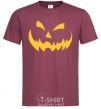 Men's T-Shirt halloween smile burgundy фото