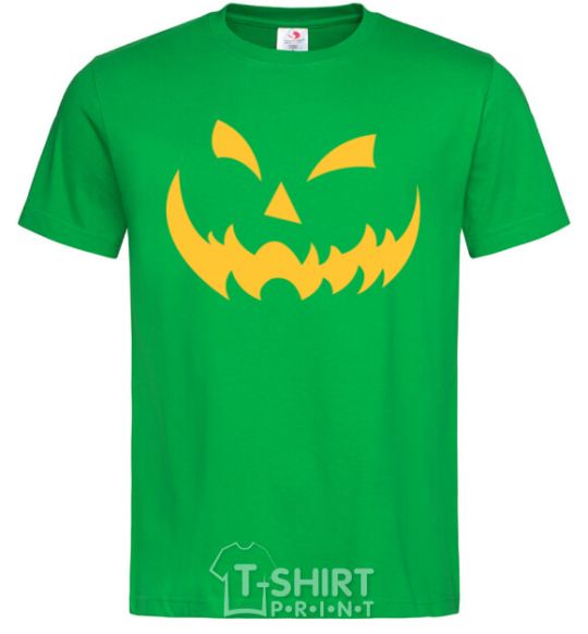 Men's T-Shirt halloween smile kelly-green фото