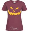 Women's T-shirt halloween smile burgundy фото