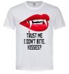Men's T-Shirt trust me i don't bite White фото