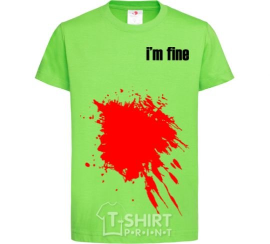 Kids T-shirt i'm fine orchid-green фото