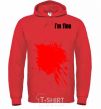 Men`s hoodie i'm fine bright-red фото