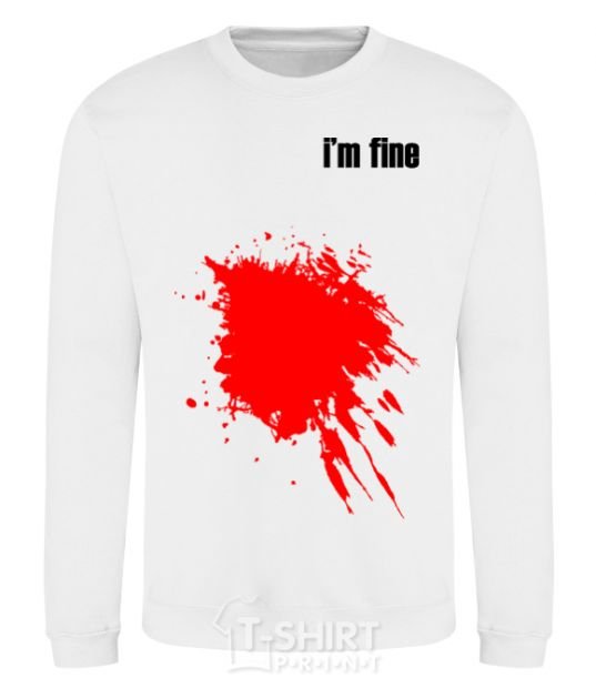 Sweatshirt i'm fine White фото