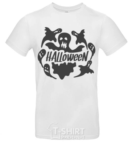 Мужская футболка Halloween ghosts Белый фото